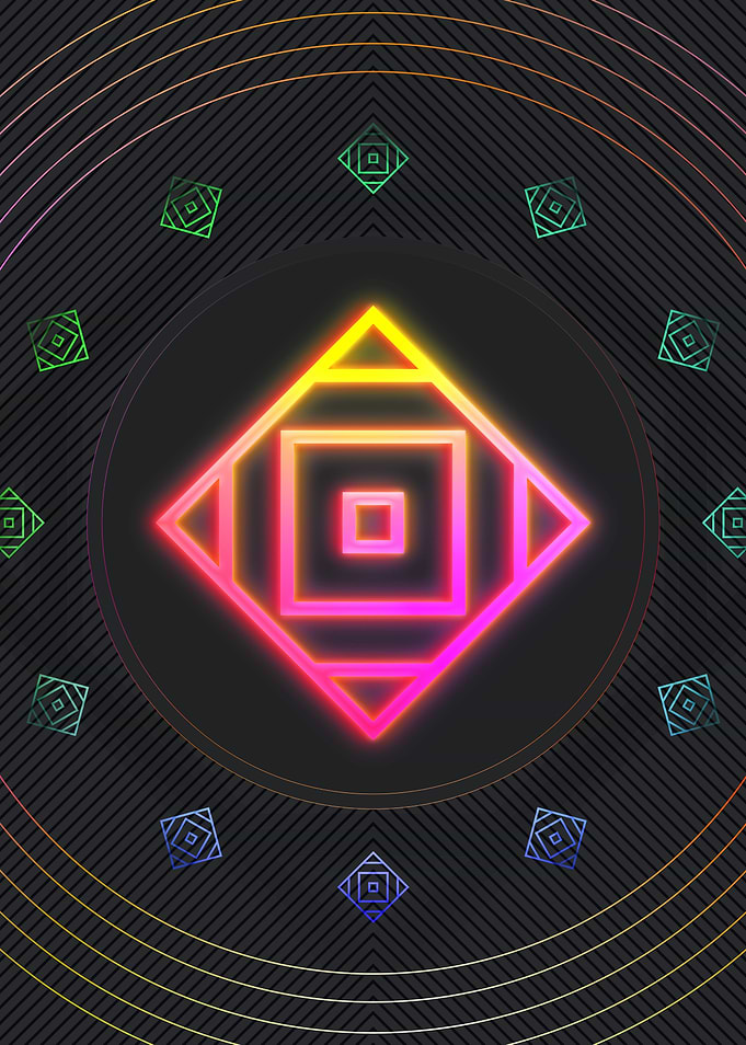Neon Glyph Mandala Rune