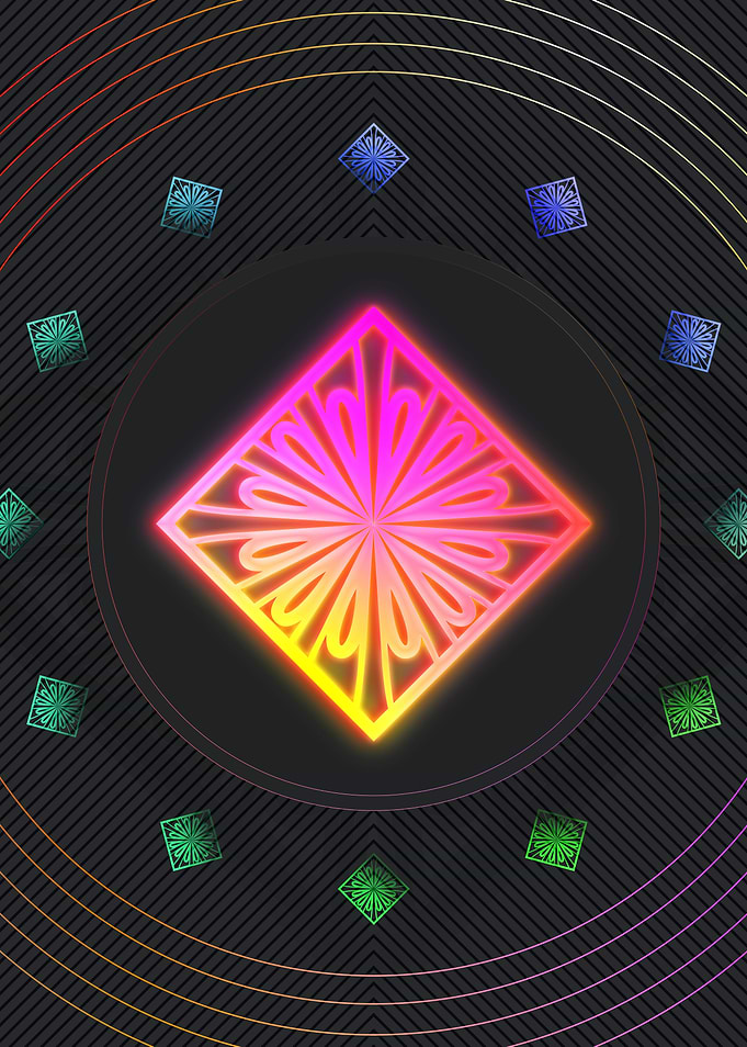 Neon Glyph Mandala Rune