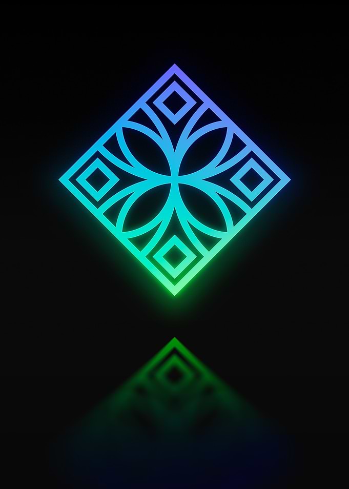 Neon Geometric Glyph Rune