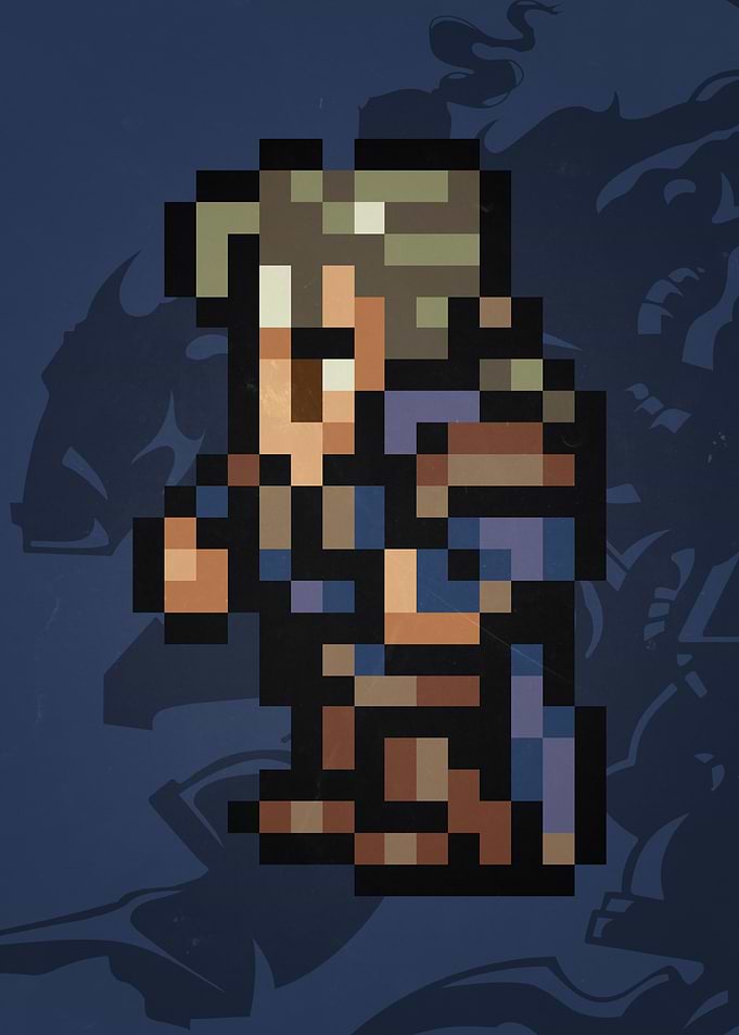 FF VI Edgar Pixel Sprite