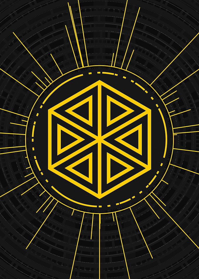 Gold Glyph Mandala Rune
