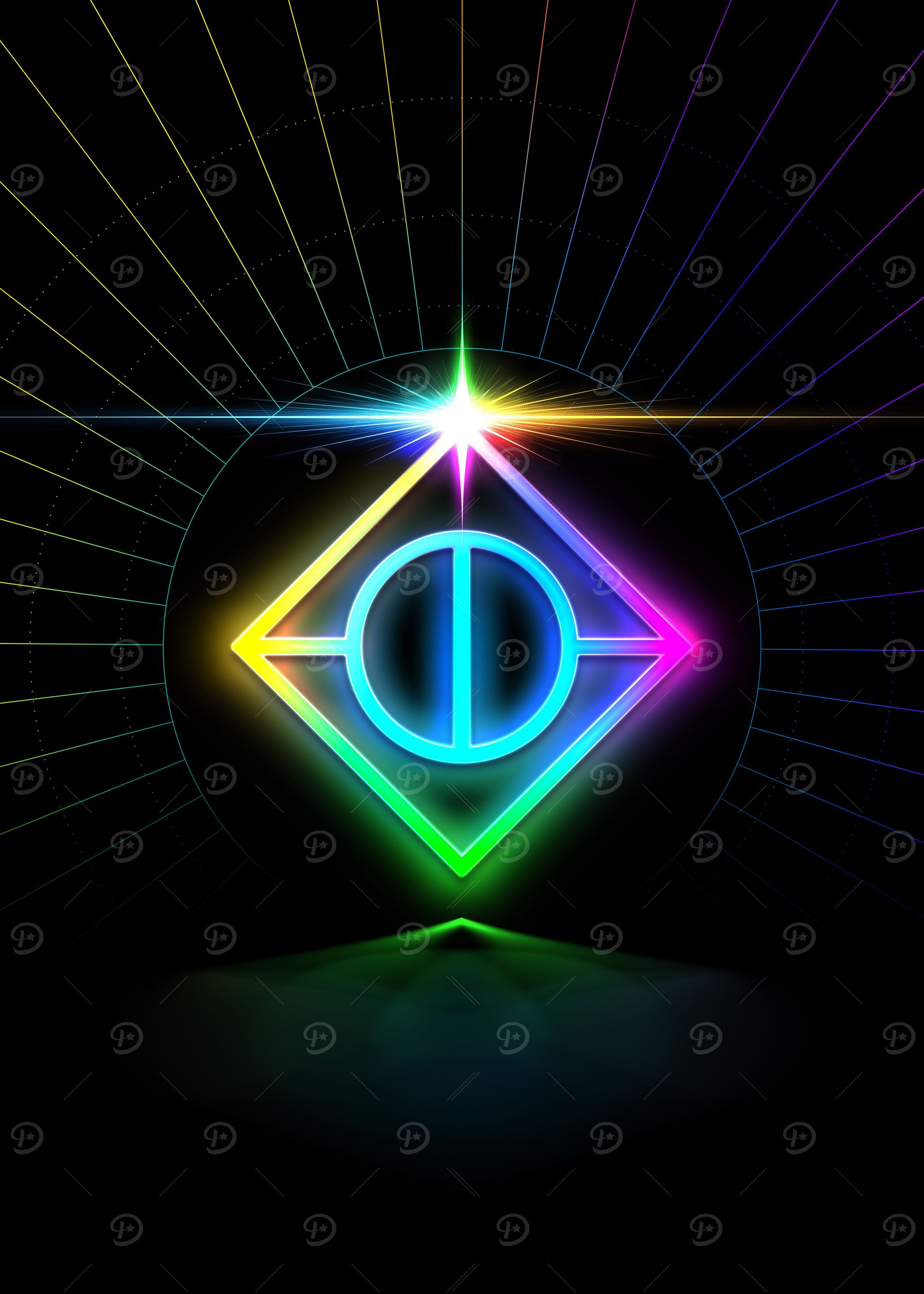Neon Glyph Mandala Rune