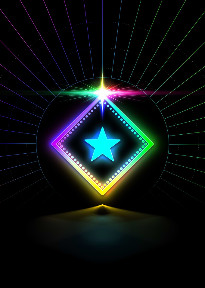 Neon Glyph Mandala Rune