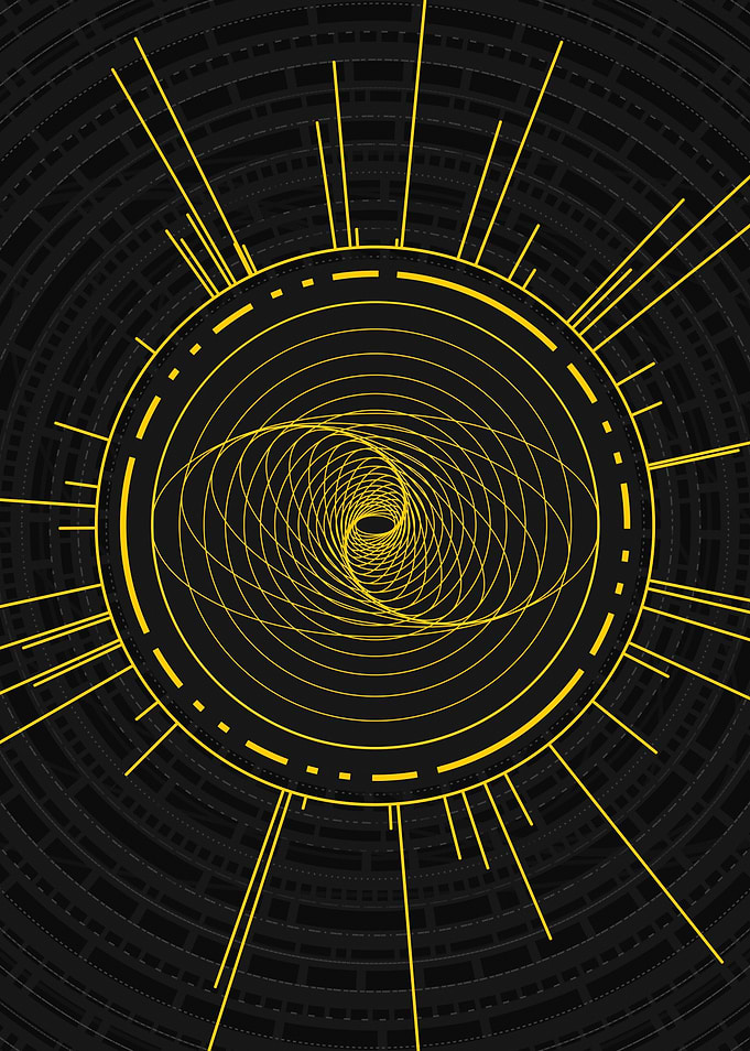 Gold Sacred Geometry Glyph