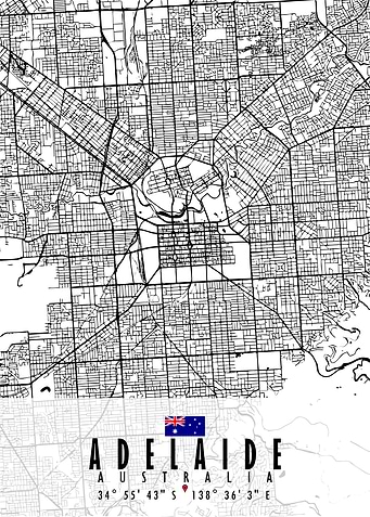 Adelaide Map Australia