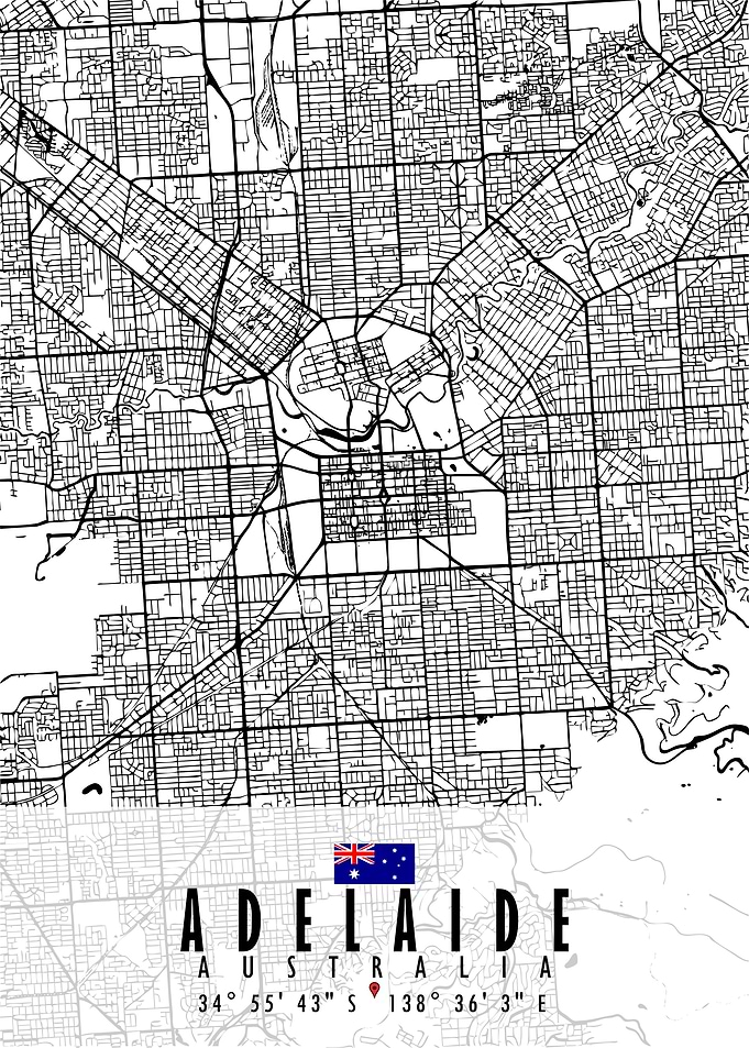 Adelaide Map Australia