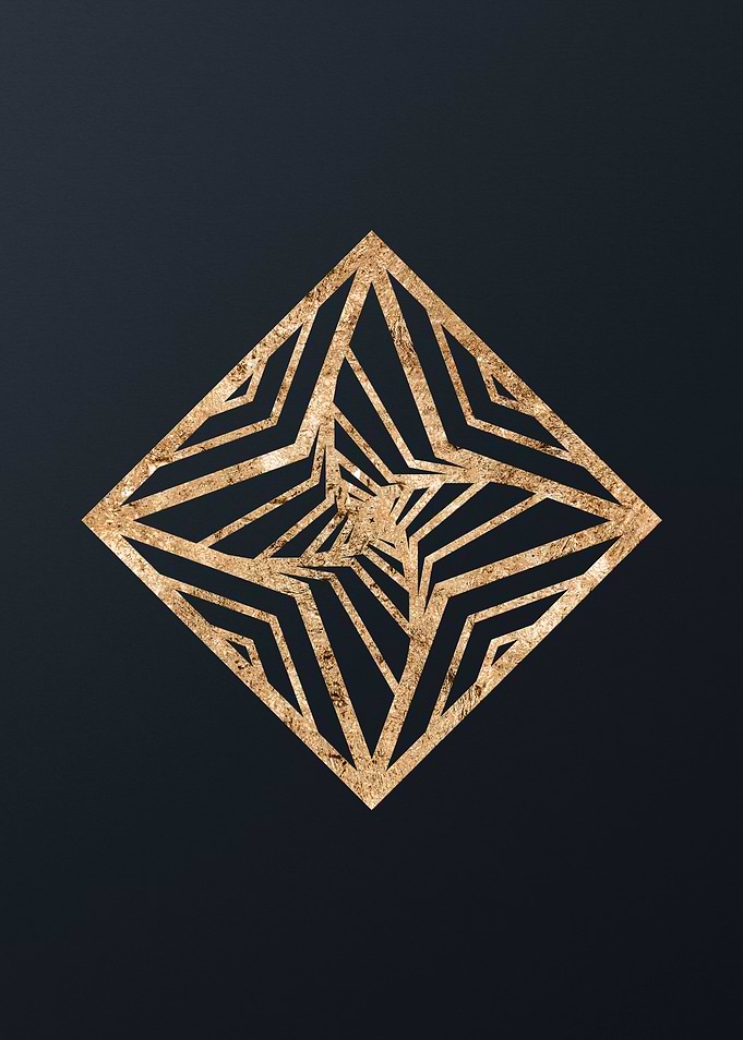 Gold Geometric Glyph Rune