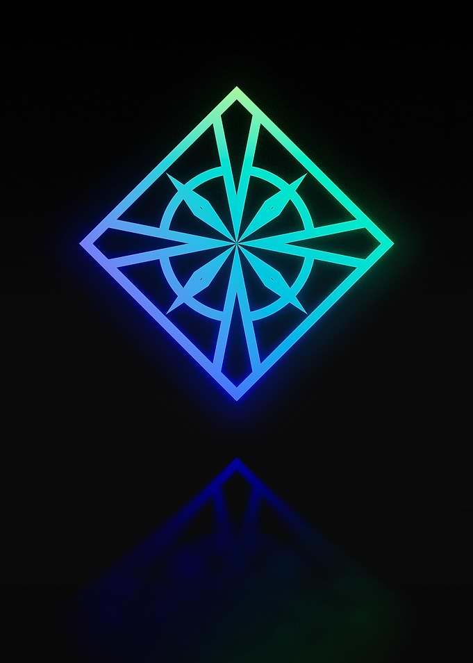 Neon Sacred Geometry Glyph