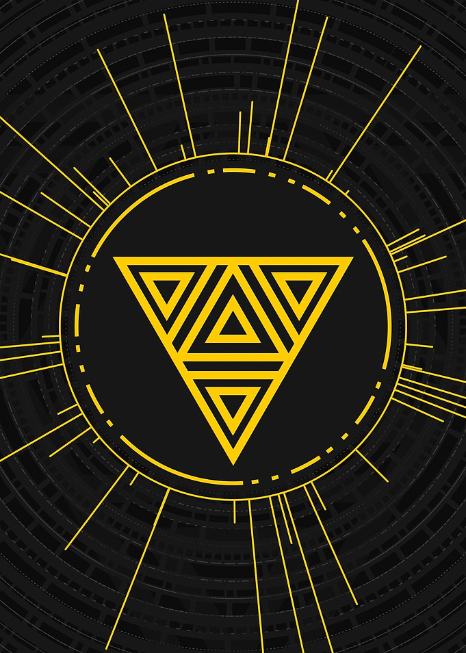 Gold Glyph Mandala Rune