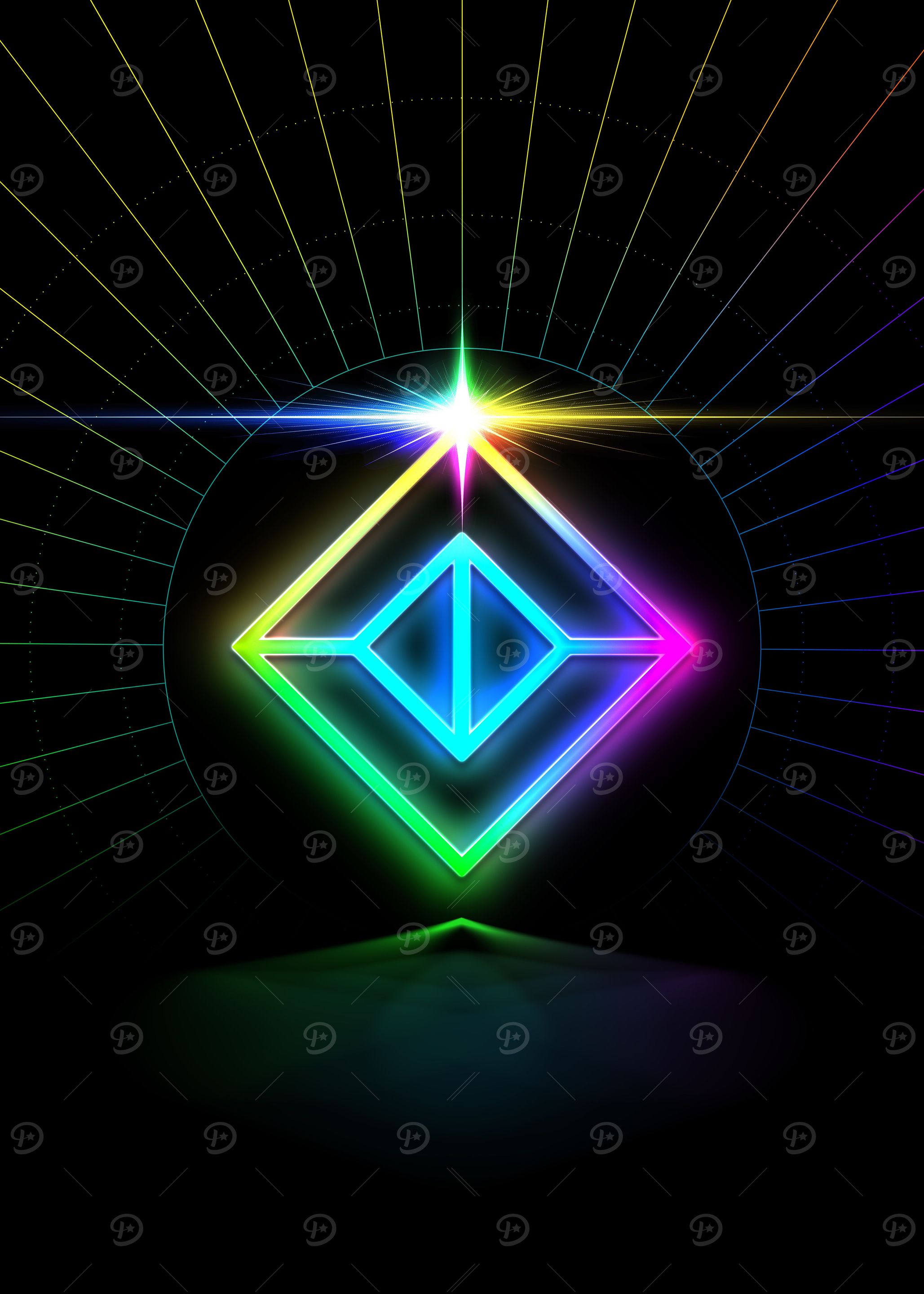 Neon Glyph Mandala Rune