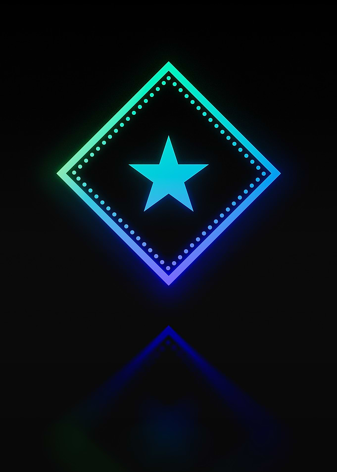 Neon Glyph Mandala Rune