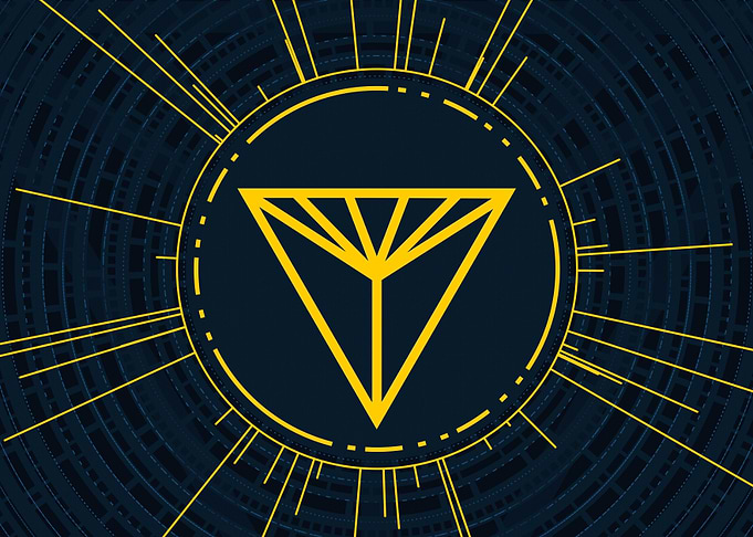 Gold Geometric Glyph Sign