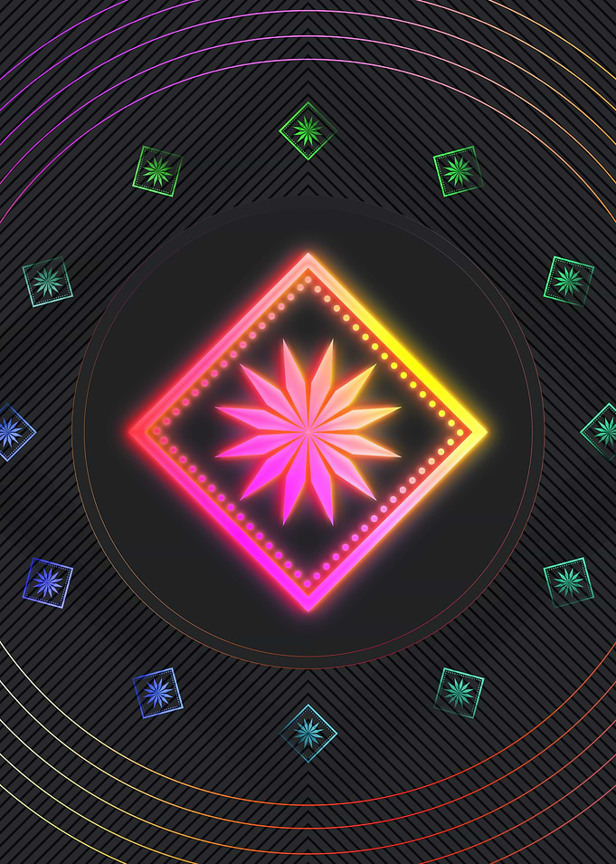 Neon Glyph Mandala Rune