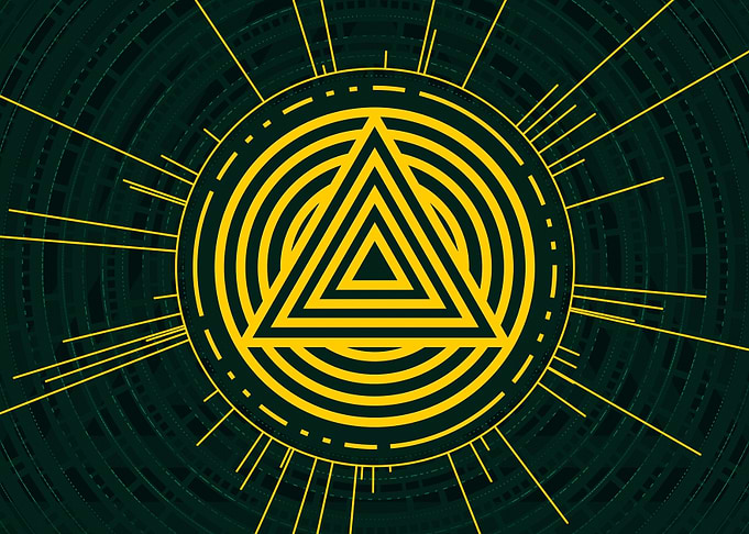 Gold Sacred Geometry Glyph