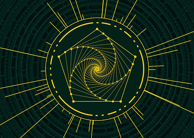 Gold Sacred Geometry Glyph