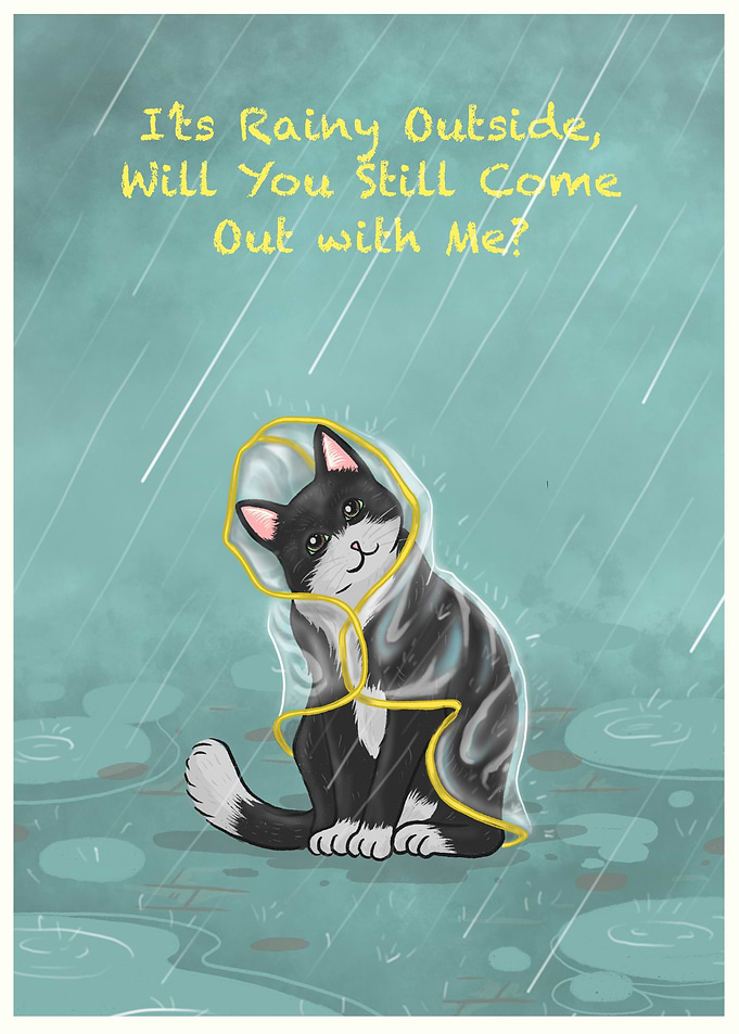 A Cat In Raincoat