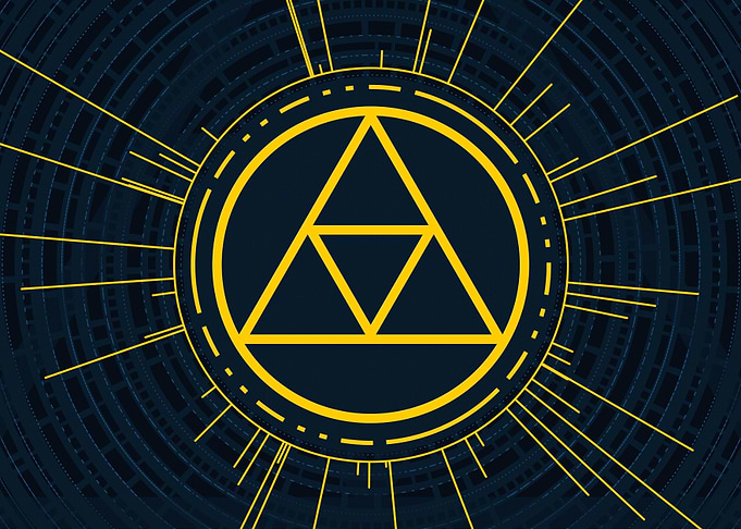 Gold Geometric Glyph Rune