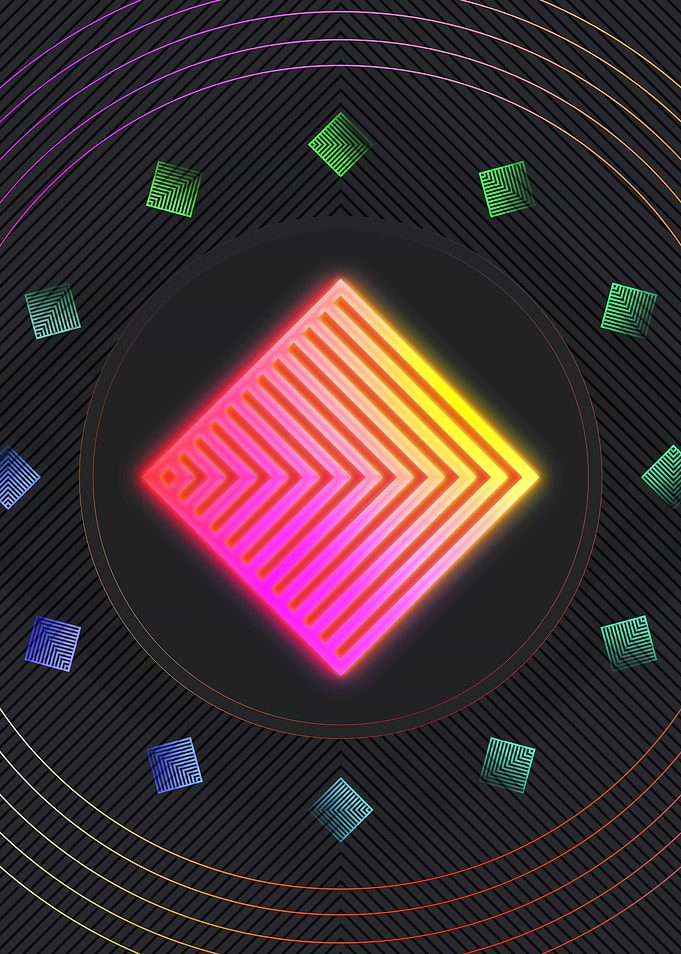 Neon Glyph Mandala Rune