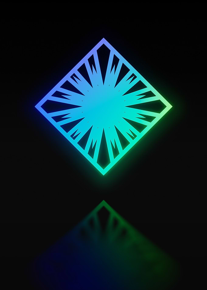 Neon Geometric Glyph Rune
