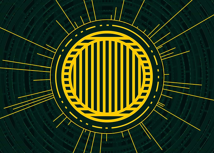 Gold Geometric Glyph Rune