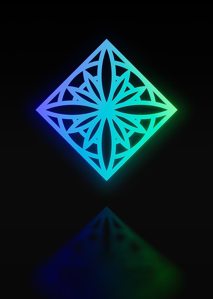 Neon Geometric Glyph Rune