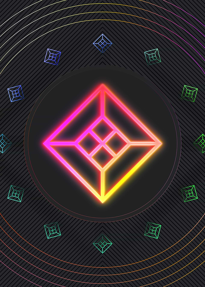 Neon Geometric Glyph Rune