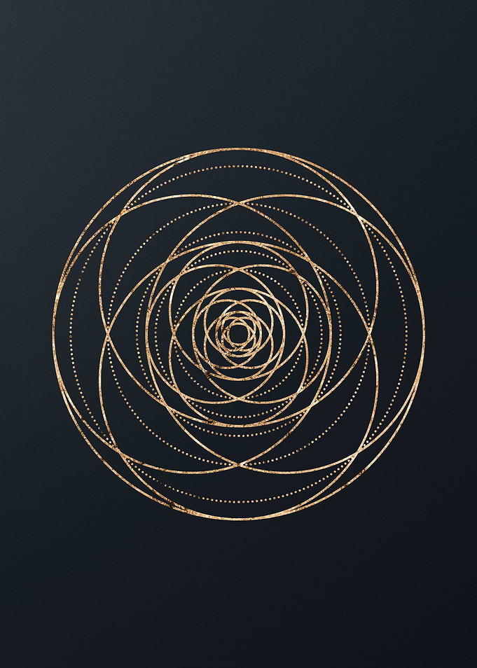 Gold Geometric Talisman