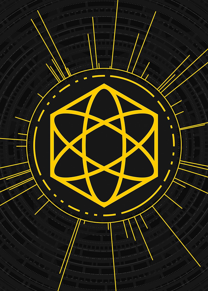 Gold Geometric Glyph Rune