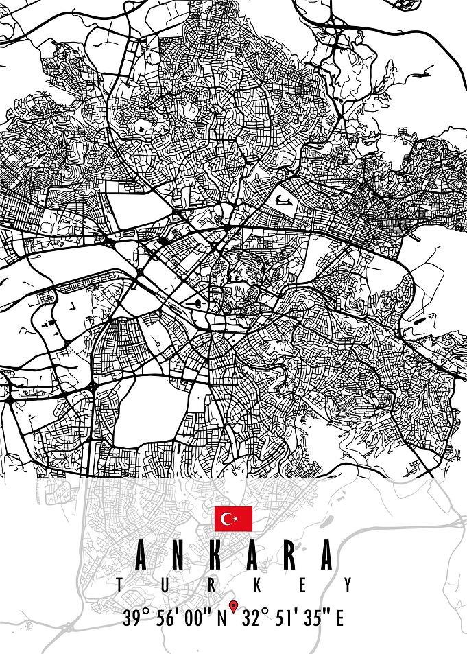 Ankara Map Turkey