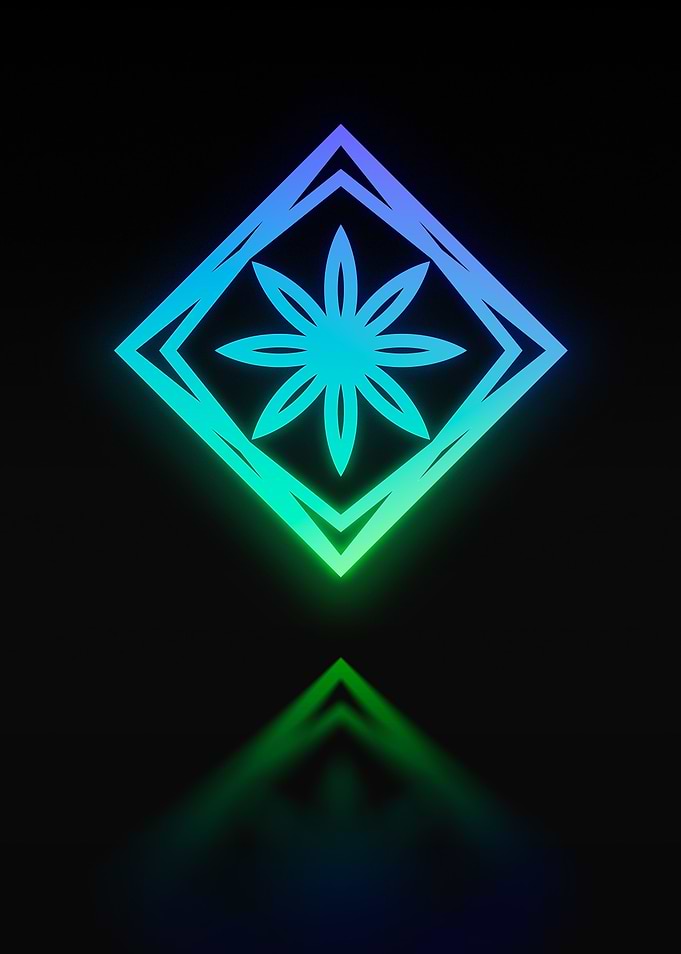 Neon Geometric Glyph Rune