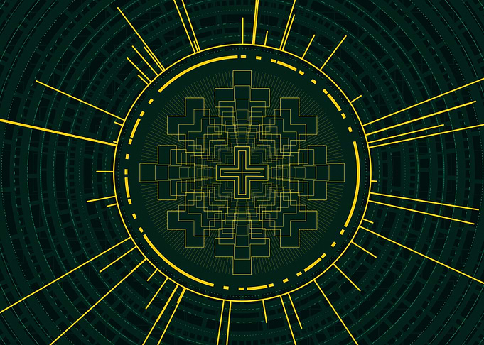 Gold Sacred Geometry Glyph