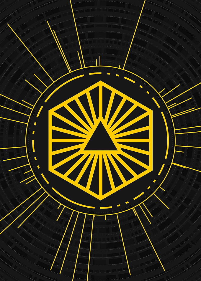 Yellow Glyph Mandala Rune