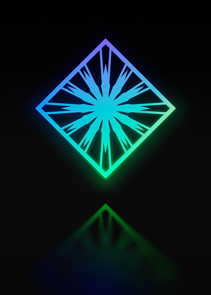Neon Sacred Geometry Glyph