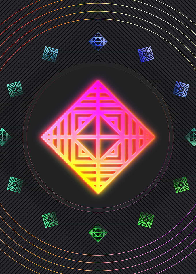 Neon Glyph Mandala Rune