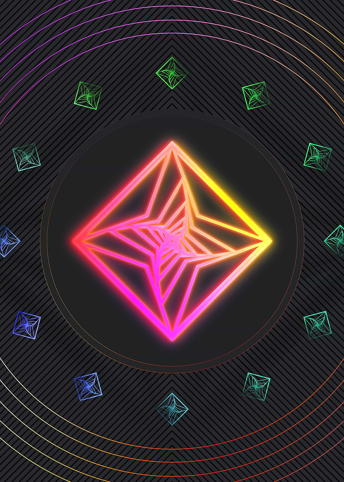 Neon Sacred Geometry Glyph
