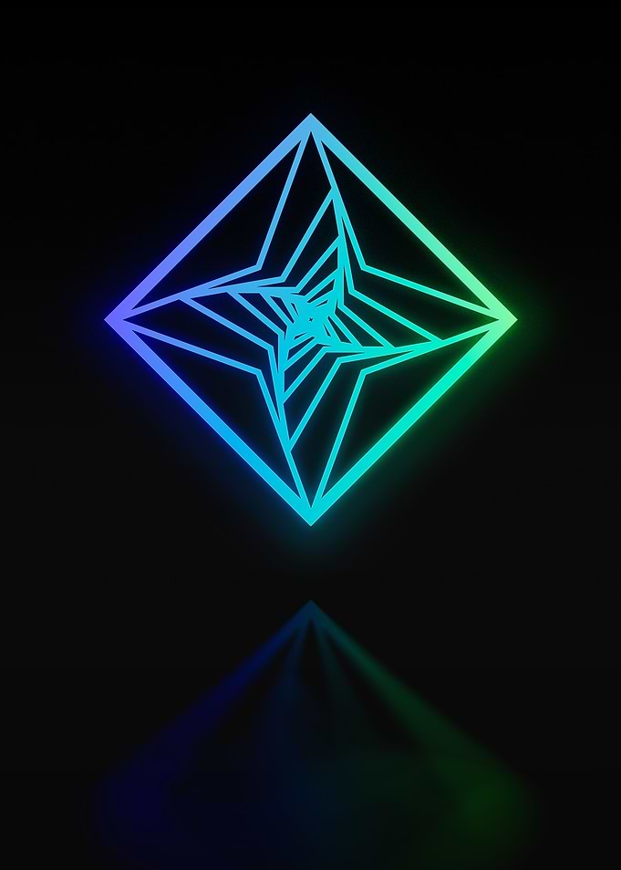Neon Sacred Geometry Glyph