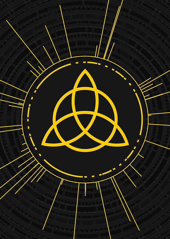 Gold Sacred Geometry Glyph