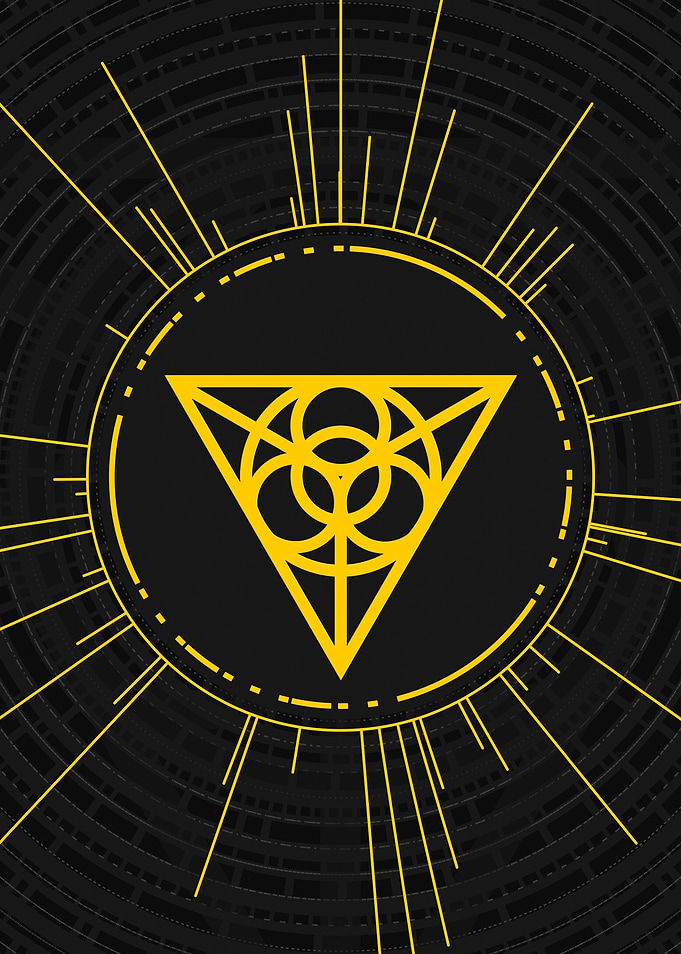 Gold Glyph Mandala Rune