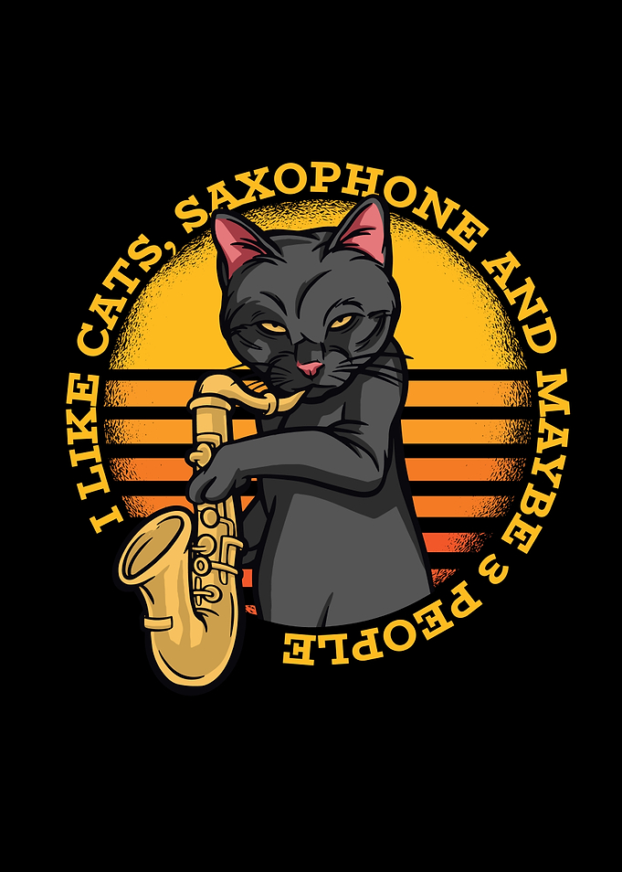 CAT PLAYING SAXOPHONE