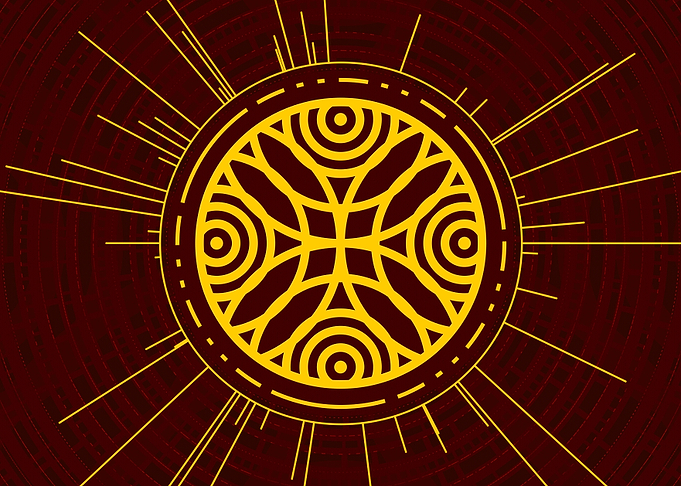 Gold Glyph Mandala Rune