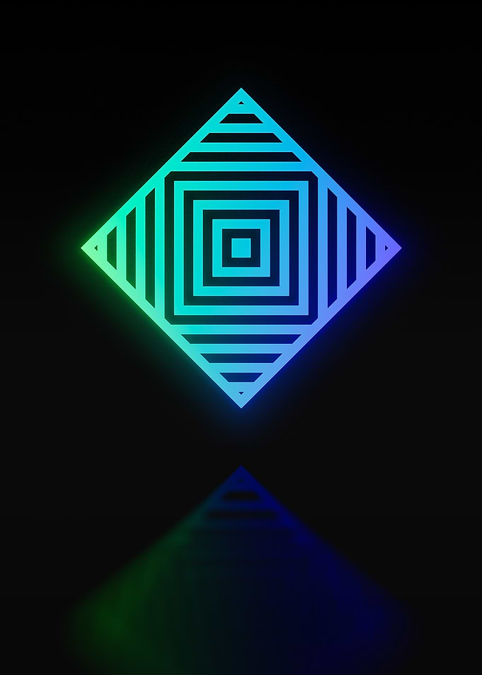 Neon Geometric Glyph Rune