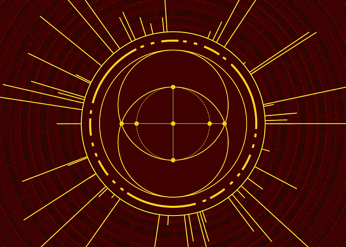 Yellow Glyph Mandala Rune