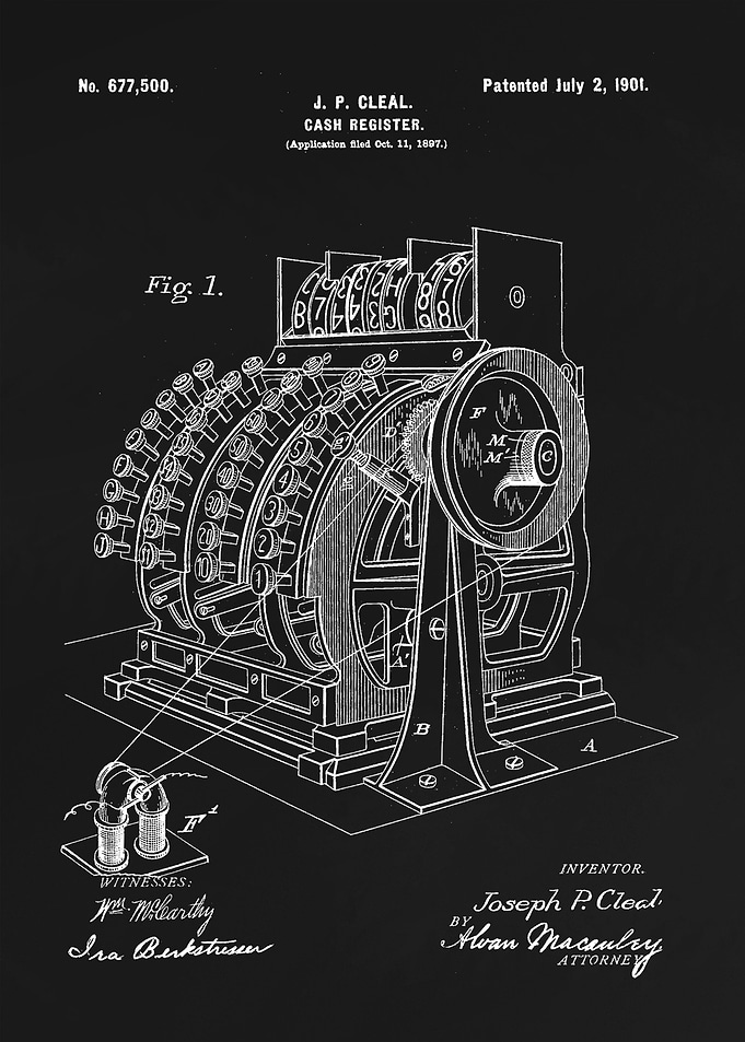 Cash register patent