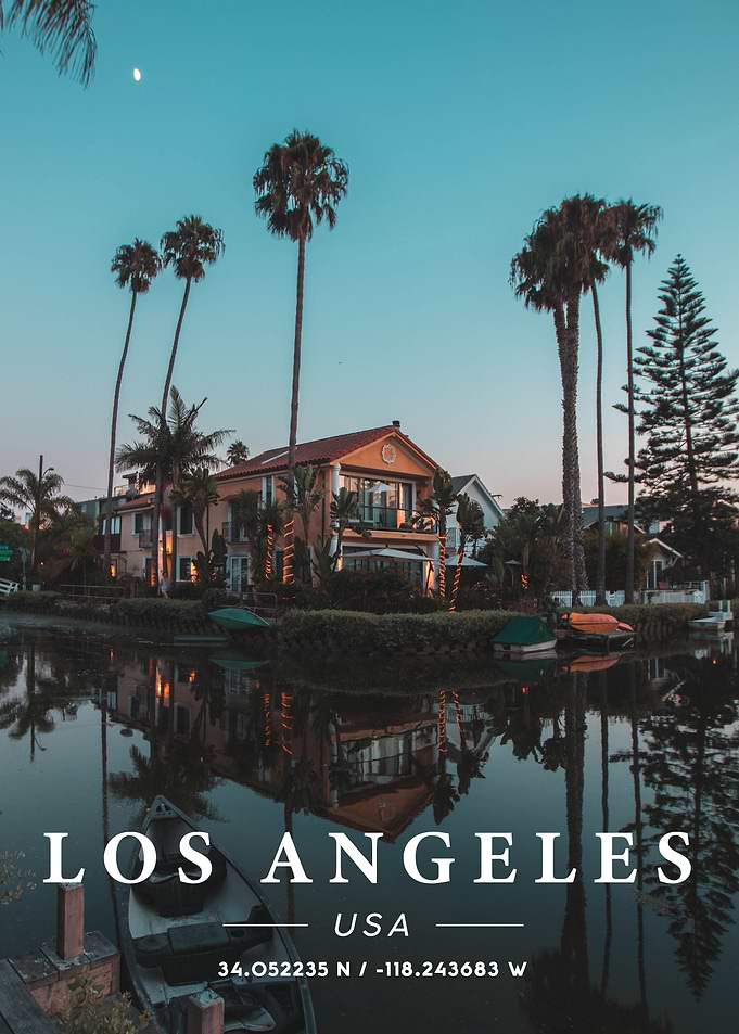 Los Angeles Coordinate Art