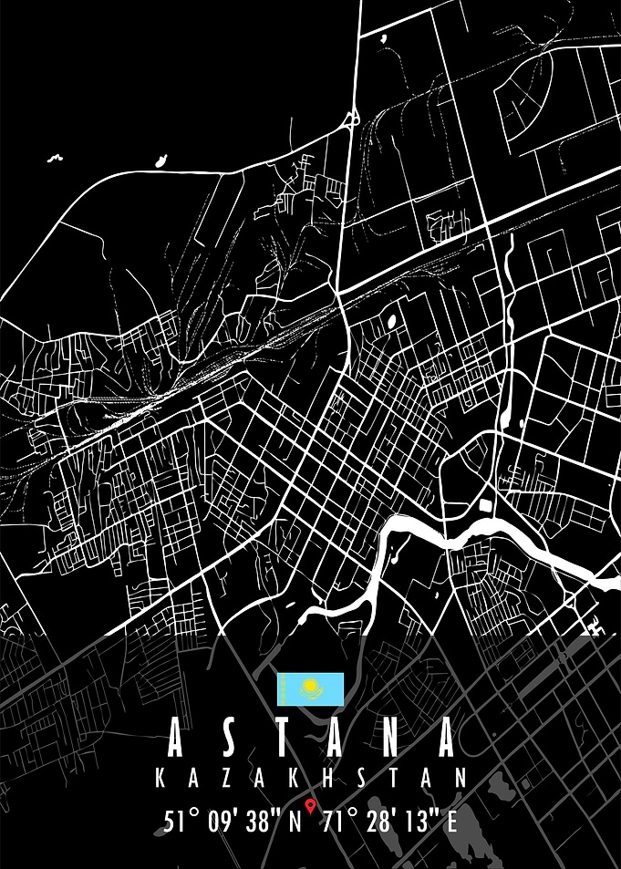 Astana Map Kazakhstan