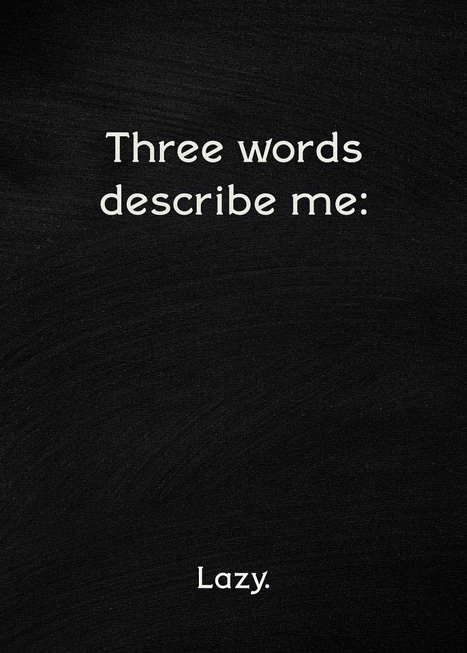 Blackboard three words des