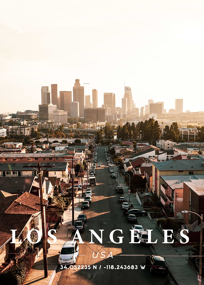 Los Angeles Coordinate Art