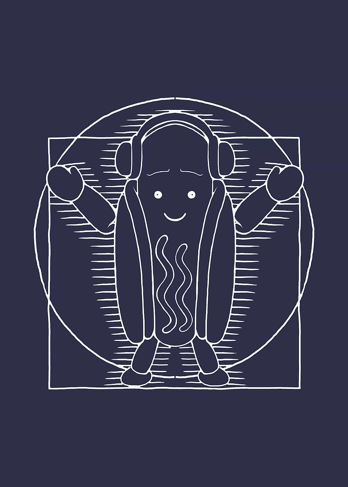 Leonardo Da Vinci Hot Dog