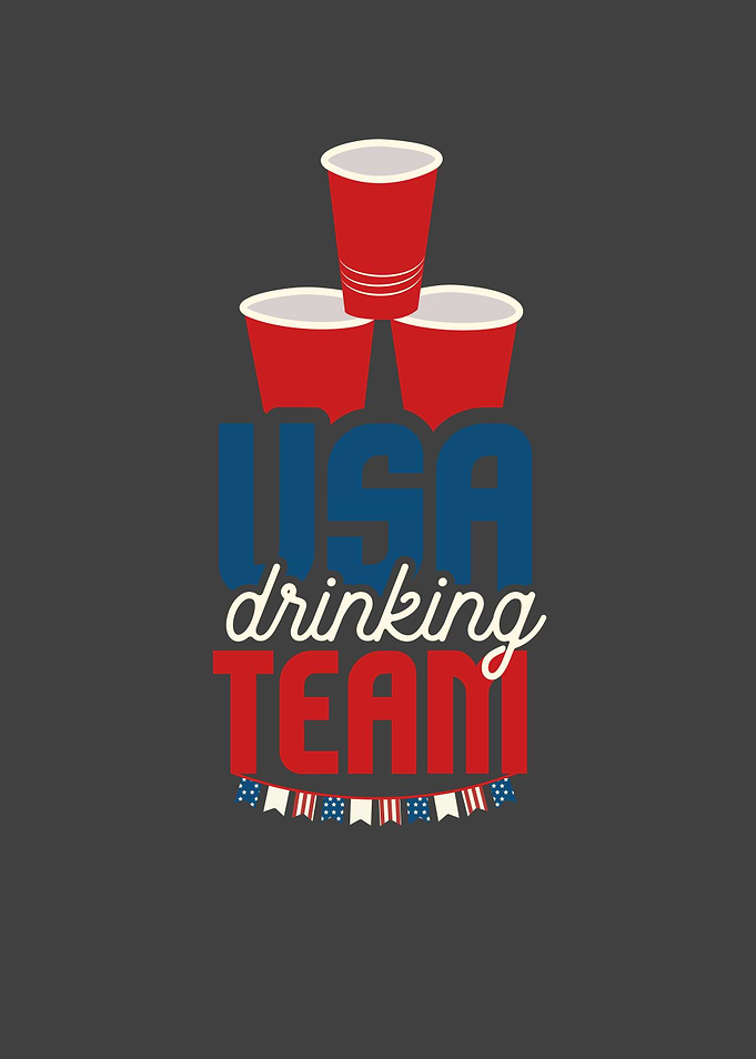 USA Drinking Team Funny