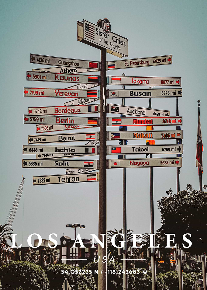 Los Angeles Coordinate Art
